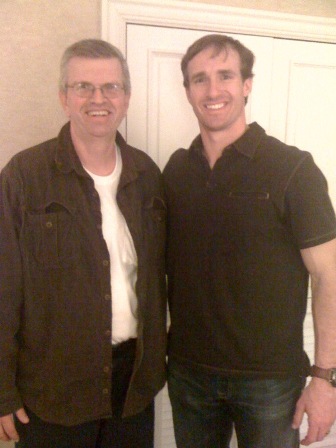 Chris with Drew Brees